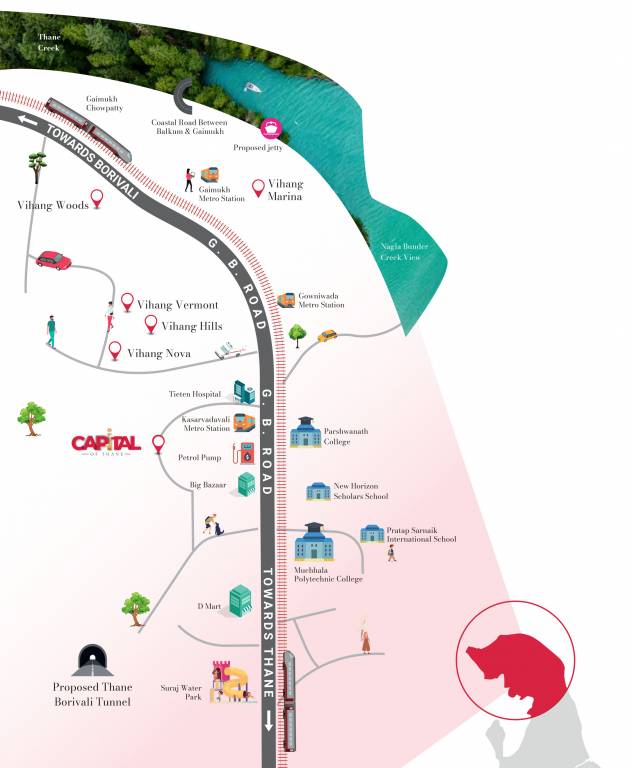 capital of thane Location Plan