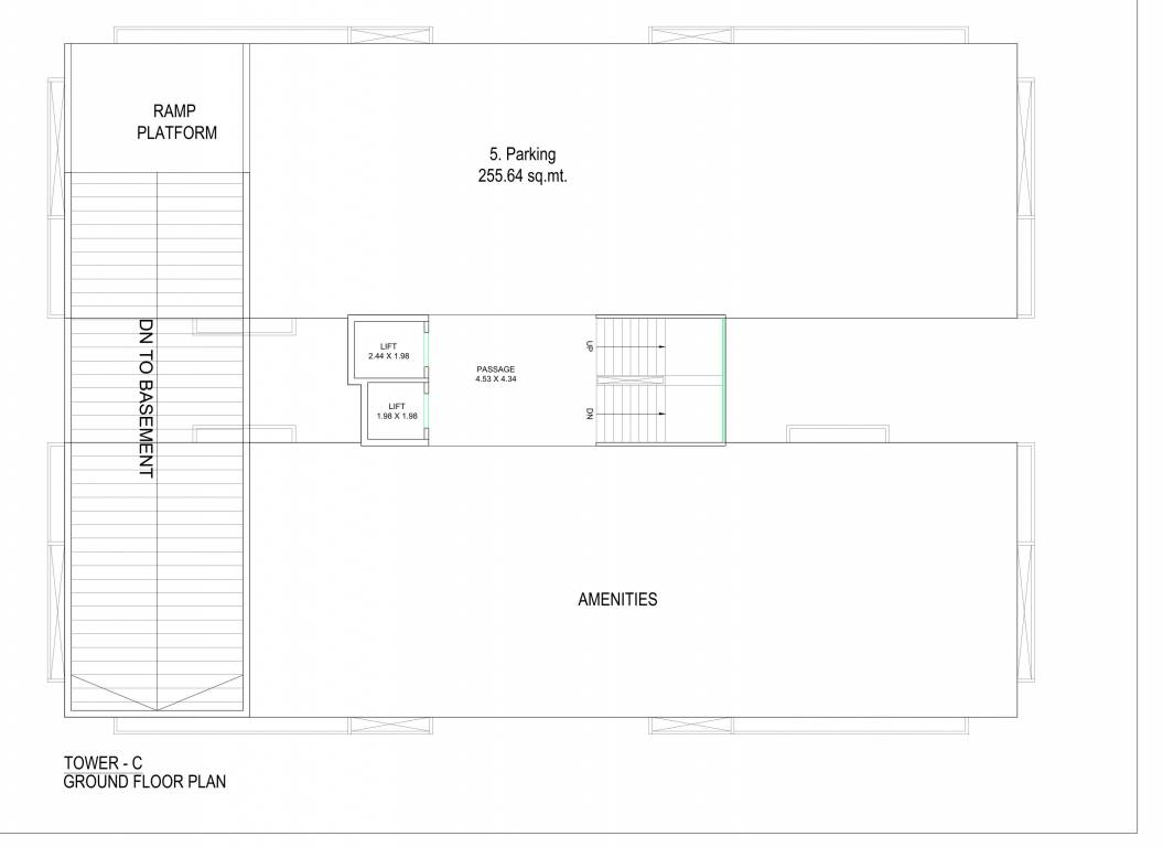  campus Block C Ground Floor Cluster Plan