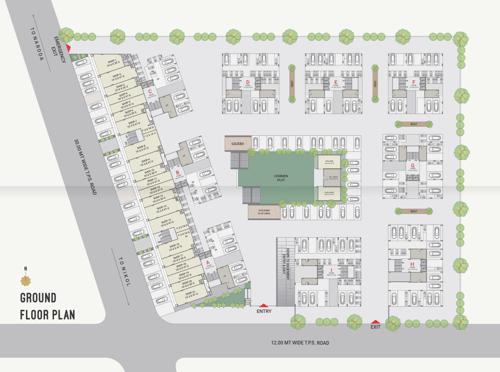  pushkar-valley Block A,B,C,D,E,F,G,H, & I Ground Floor Cluster Plan