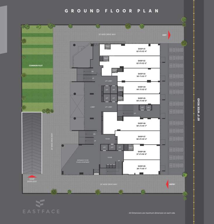  east face East Face Cluster Plan For Ground Floor