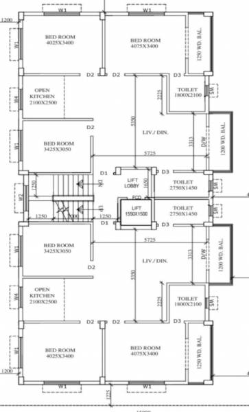 Kailash Pati CHS Typical floor Cluster Plan kailash-pati-chs Kailash Pati CHS Typical floor Cluster Plan