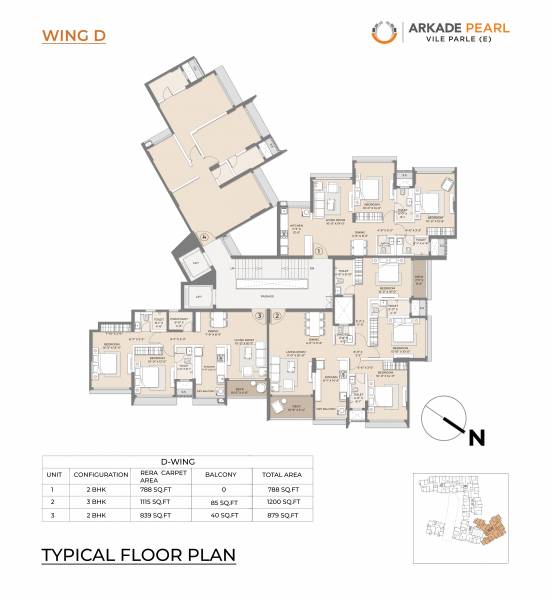  pearl-1 Wing D Cluster Plan for Typical Floor