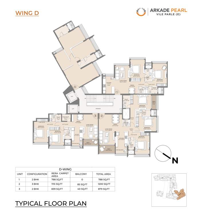  pearl 1 Wing D Cluster Plan for Typical Floor