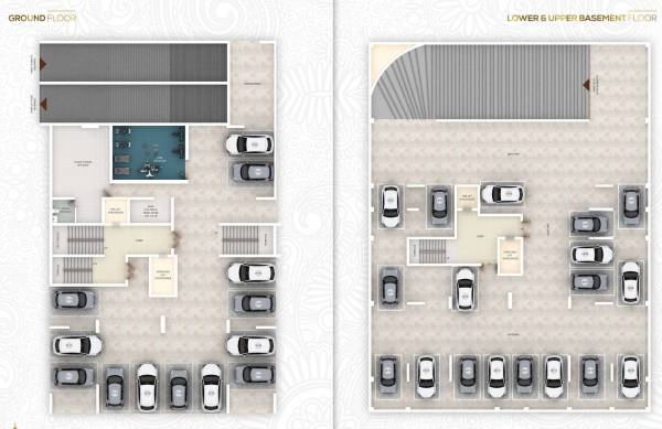  pristine-heights Pristine Heights Cluster Plan for Basement To  ground Floor