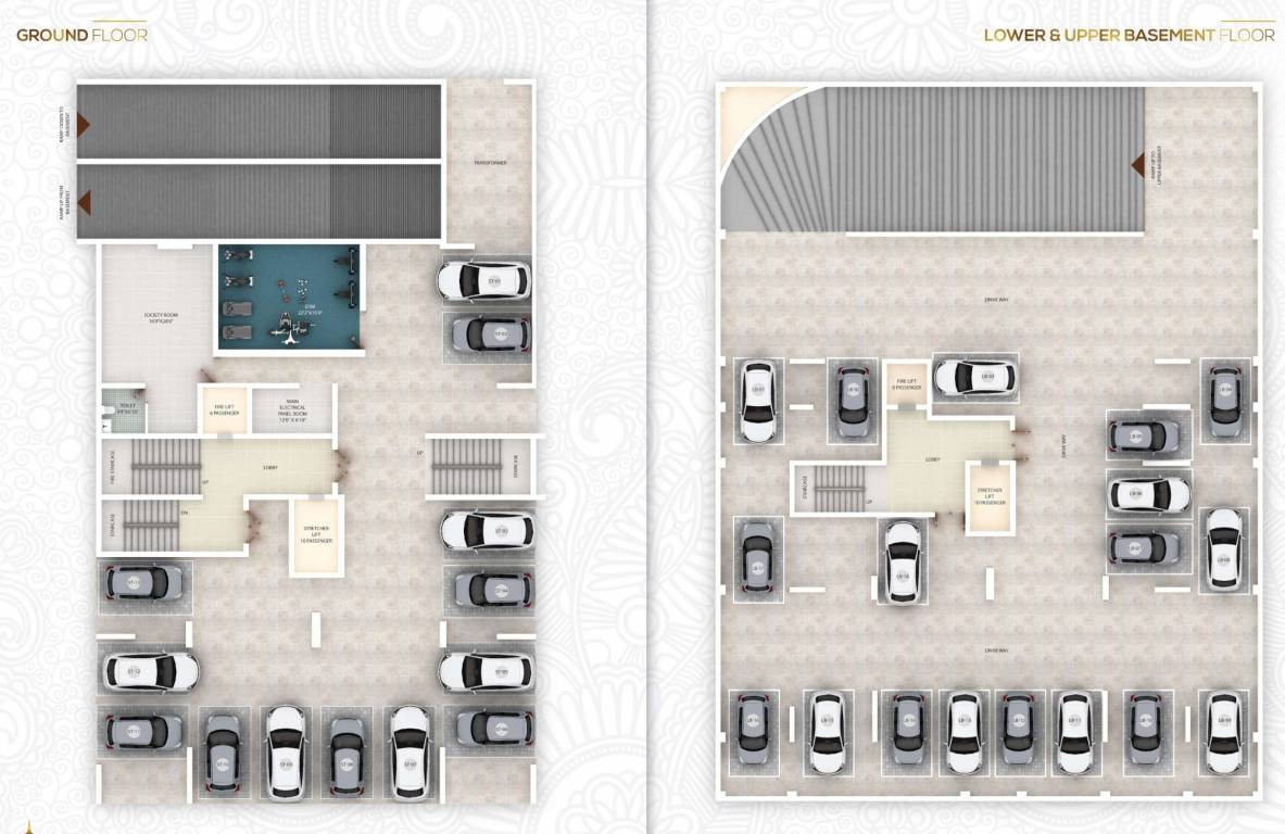  pristine heights Pristine Heights Cluster Plan for Basement To  ground Floor
