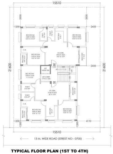  dwarka-cooperative-housing-society Dwarka Cooperative Housing Society Cluster Plan From 1st To 4th Floor