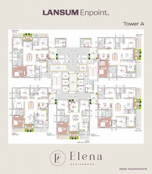  lansum-elena-residences Block A Cluster Plan