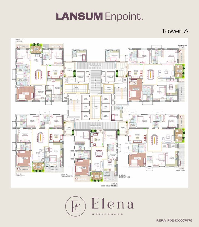 lansum elena residences Block A Cluster Plan