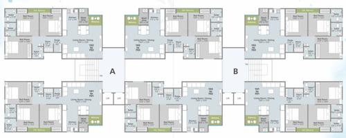  shivalay-bliss-phase-2 Block A Cluster Plan From 1st To 7th Floor