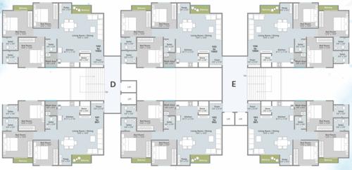  shivalay-bliss-phase-2 Block D Cluster Plan From 1st To 10th Floor