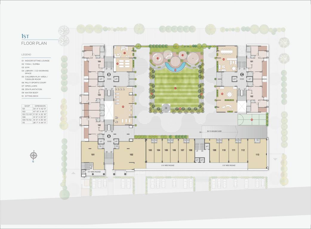  the balcony Block A Cluster Plan