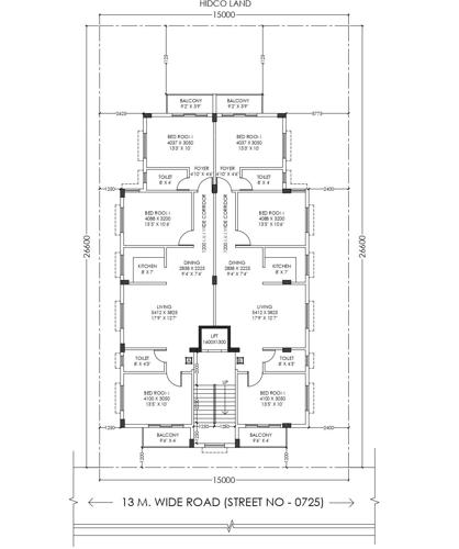  shree-paharimata-chs Shree Paharimata CHS Cluster Plan from 1st to 4th Floor