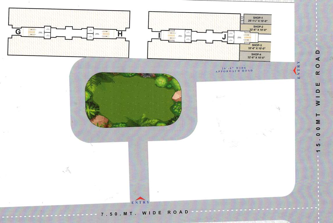  raj heritage phase i Block G,H,I,J Cluster Plan For Ground Floor