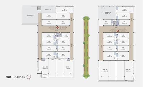  adalaj-trade-center A, B Cluster Plan For 2nd Floor