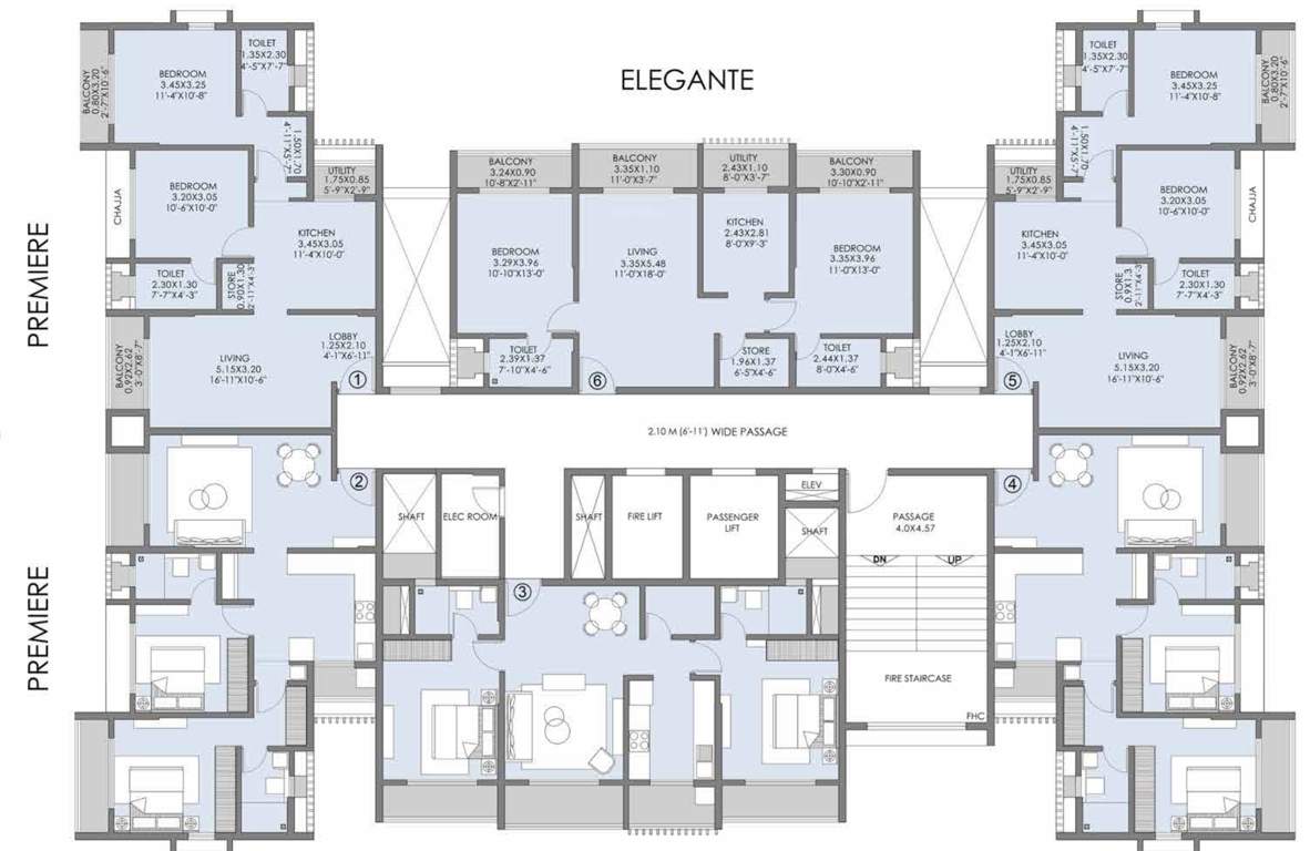  vihaan Vihaan Cluster Plan From 1st To 9th Floor