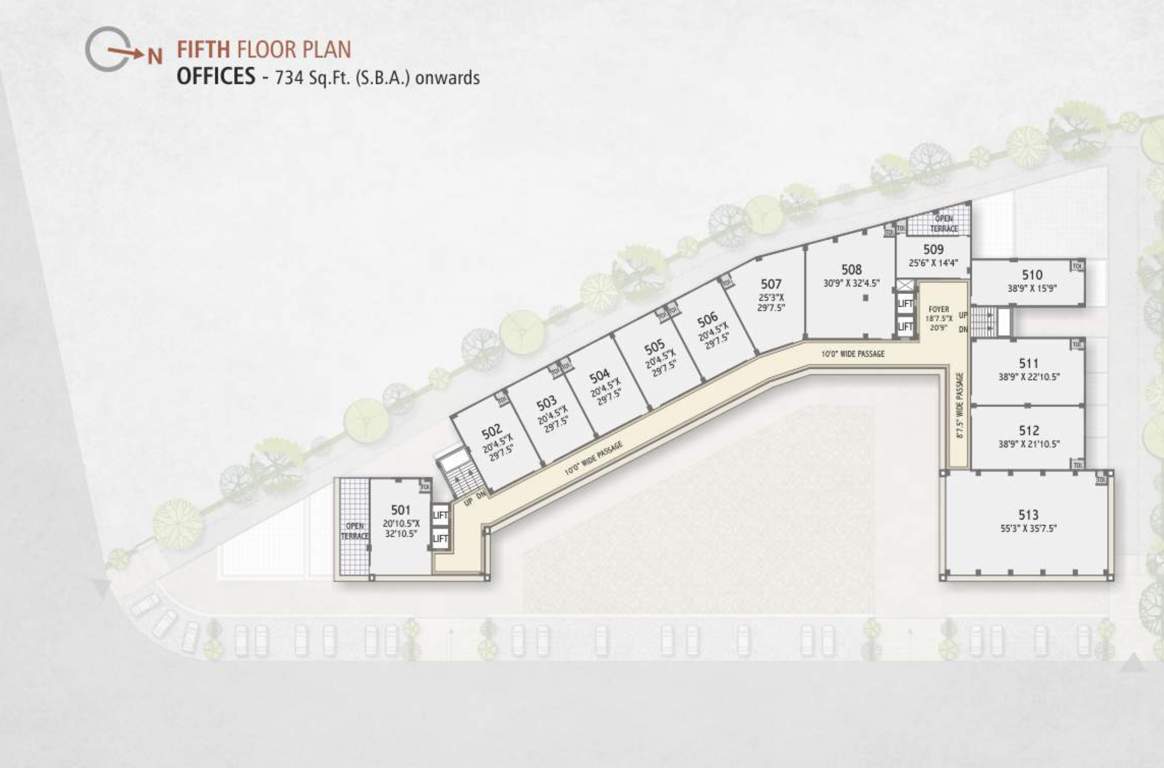  shree tapasvi icon Tapasvi Icon Cluster Plan For 5th Floor