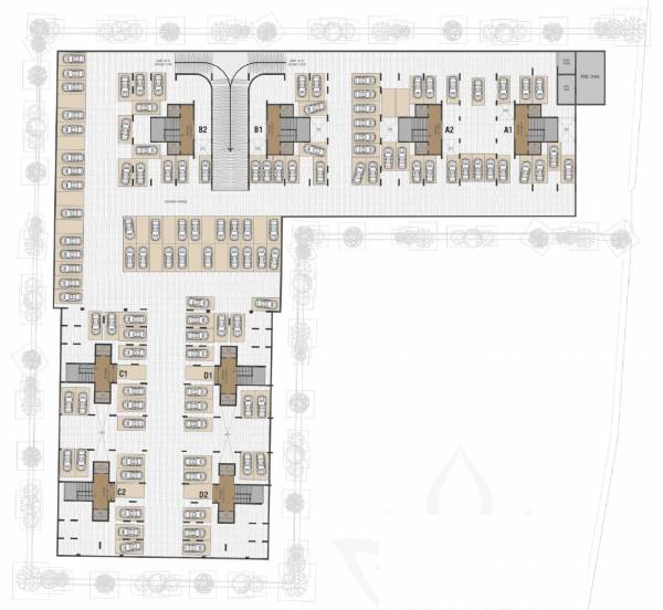Building-A1,A2,B1,B2,C1,C2,D1,D2 Cluster Plan For Basement hari-luxuria Building-A1,A2,B1,B2,C1,C2,D1,D2 Cluster Plan For Basement