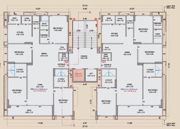 A1,A2,A3,A4 Cluster Plan For Typical Floor Plan happy-astoria A1,A2,A3,A4 Cluster Plan For Typical Floor Plan