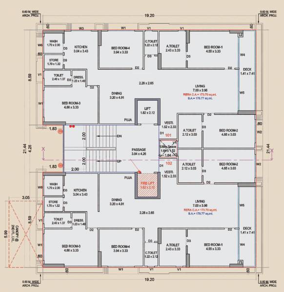 B1,B2 Cluster Plan For Typical Floor Plan happy-astoria B1,B2 Cluster Plan For Typical Floor Plan