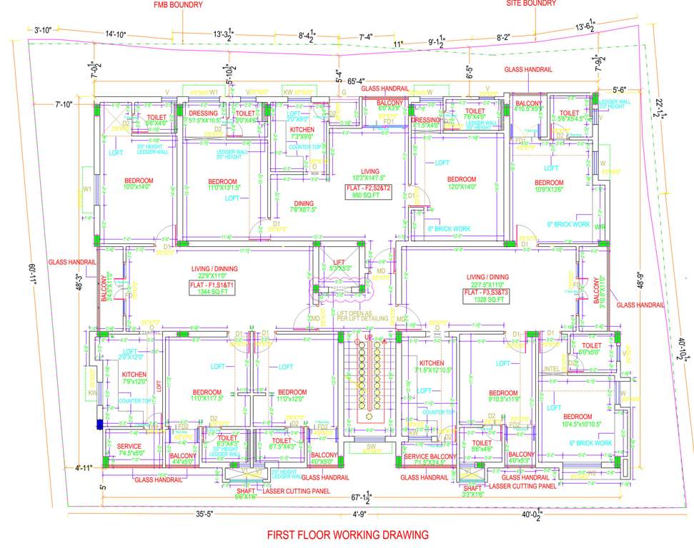  residential flat at maduravoyal Residential Flat At Maduravoyal Cluster Plan from 1st to 3rd Floor