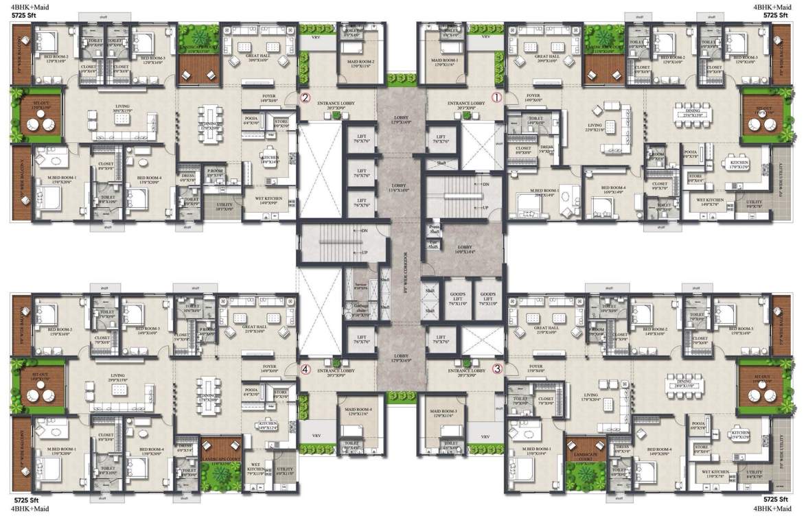  infina Tower A Cluster Plan