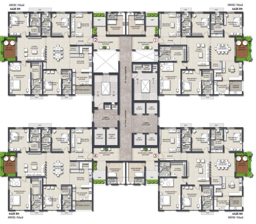  infina Tower B Cluster Plan