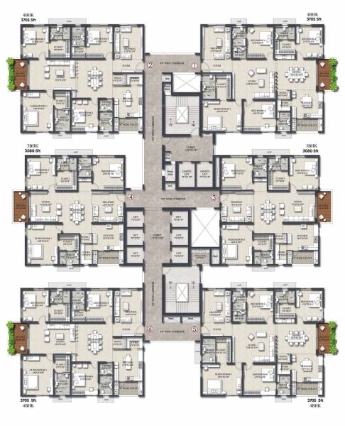  infina Tower C Cluster Plan