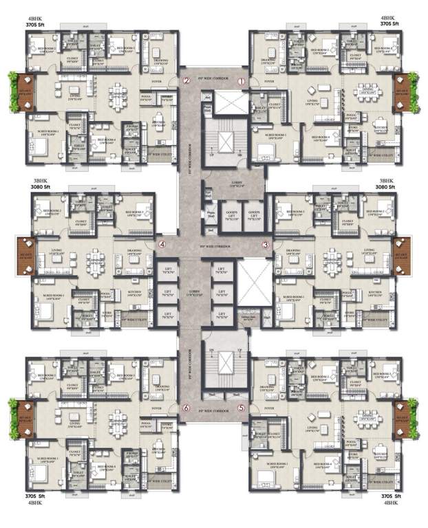  infina Tower C Cluster Plan