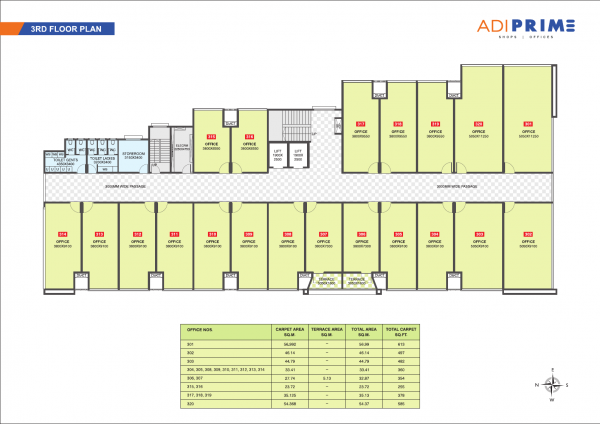  prime Adi Prime Cluster Plan for 3rd Floor