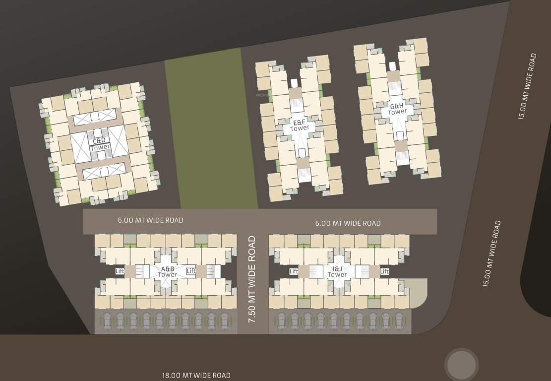  om aashtha Block A,B,C,D,E,F,G,H,I,J Cluster Plan For 2nd Floor