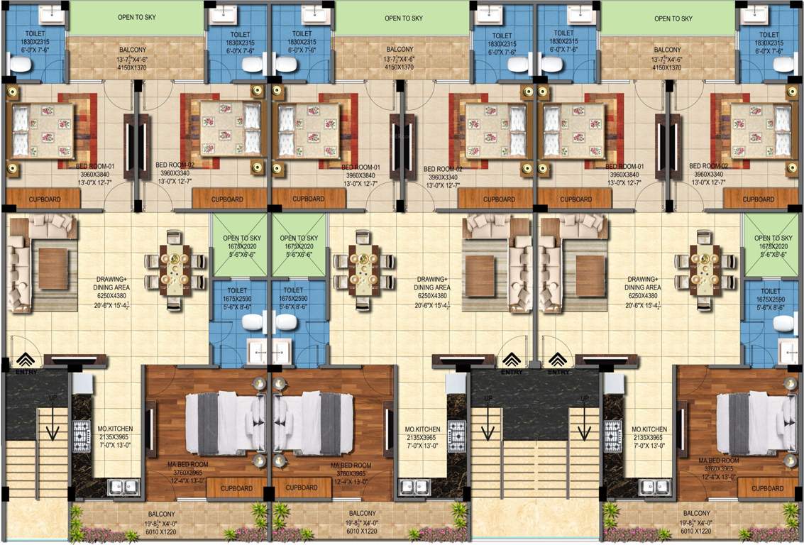  shree ganpati residency Shree Ganpati Residency Typical Cluster Plan