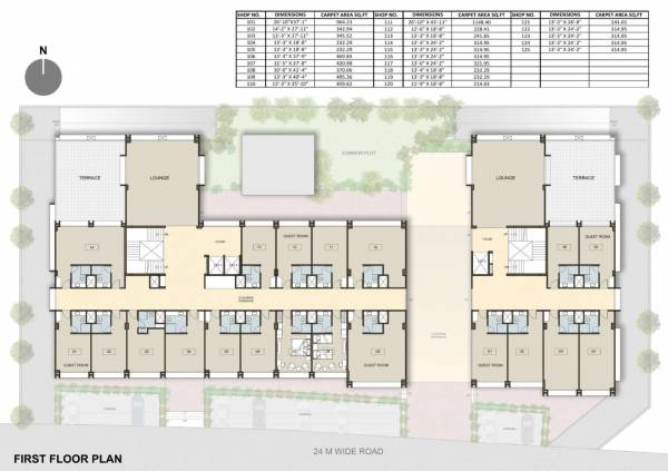  shivdhara-complex A, B Cluster Plan For 1st Floor