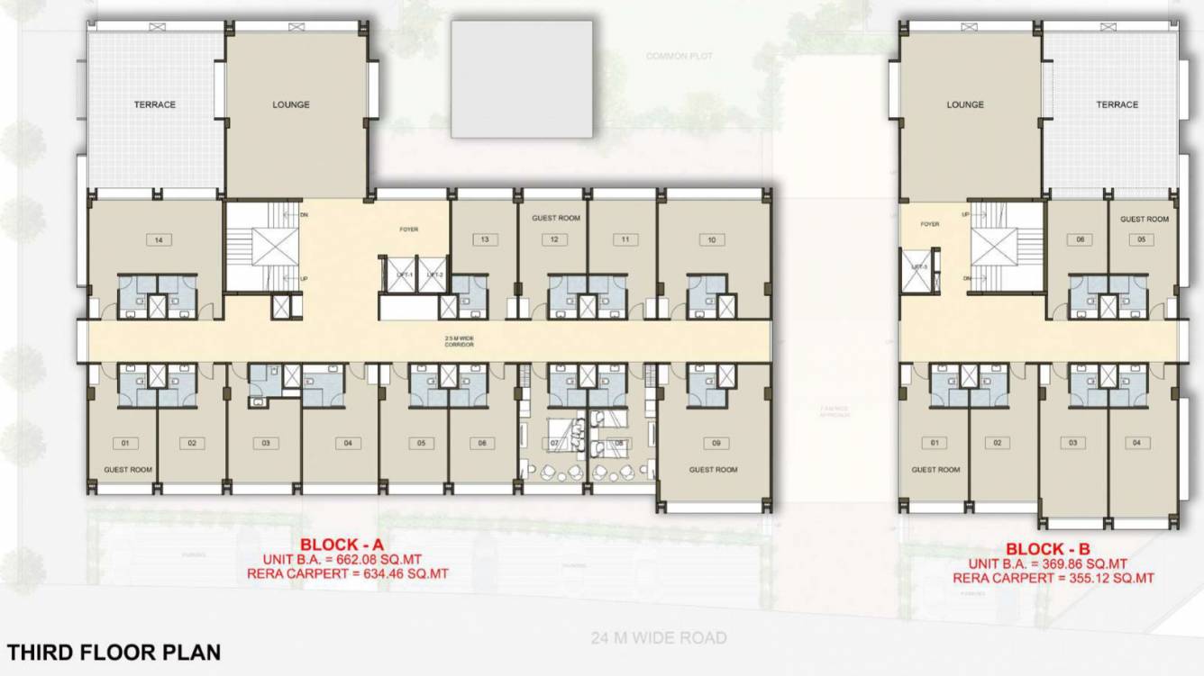  shivdhara complex A, B Cluster Plan For 3rd Floor