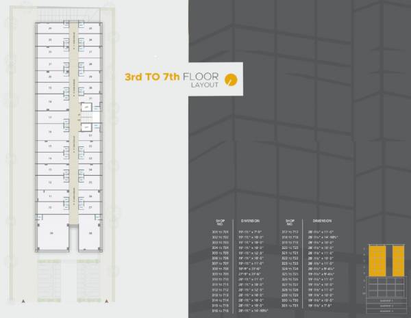  nalanda-icon Building-1 Cluster Plan From 3rd To 7th Floor