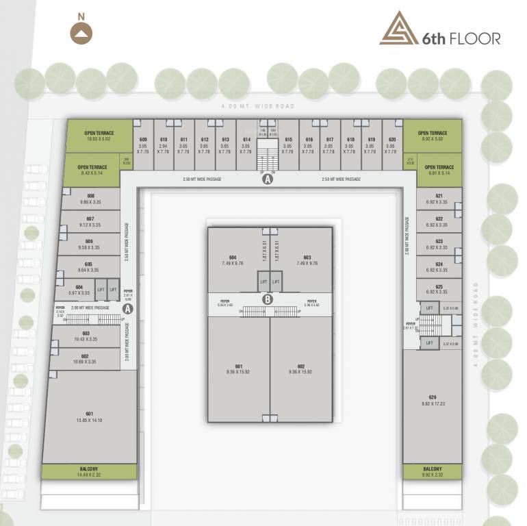  ananta square Block A, B Cluster Plan For 6th Floor