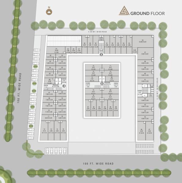  ananta-square Block A, B Ground Cluster Plan