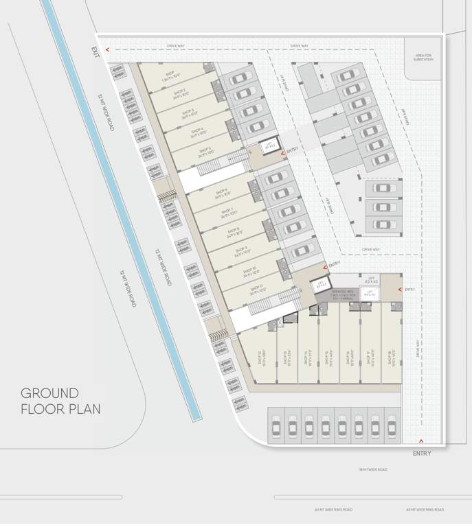  paarijat business centre Paarijat Business Centre Ground Cluster Plan