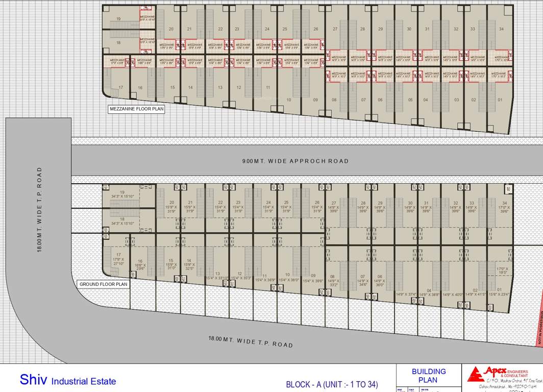 shiv industrial estate A Typical Cluster Plan
