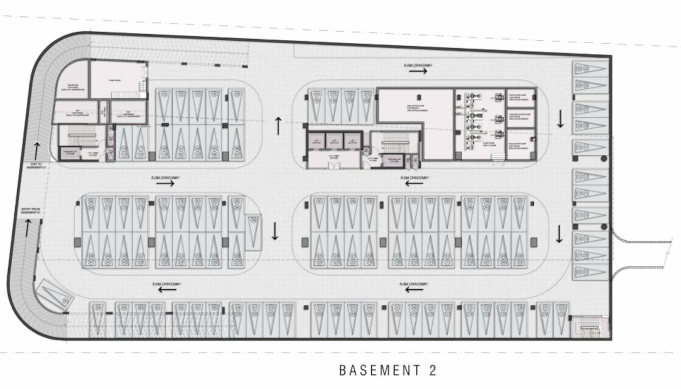  rohan tech Rohan Tech Basement 2 Floor Cluster Plan