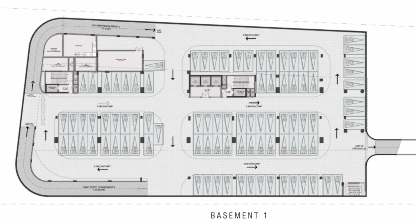 rohan tech Rohan Tech Basement Floor Cluster Plan