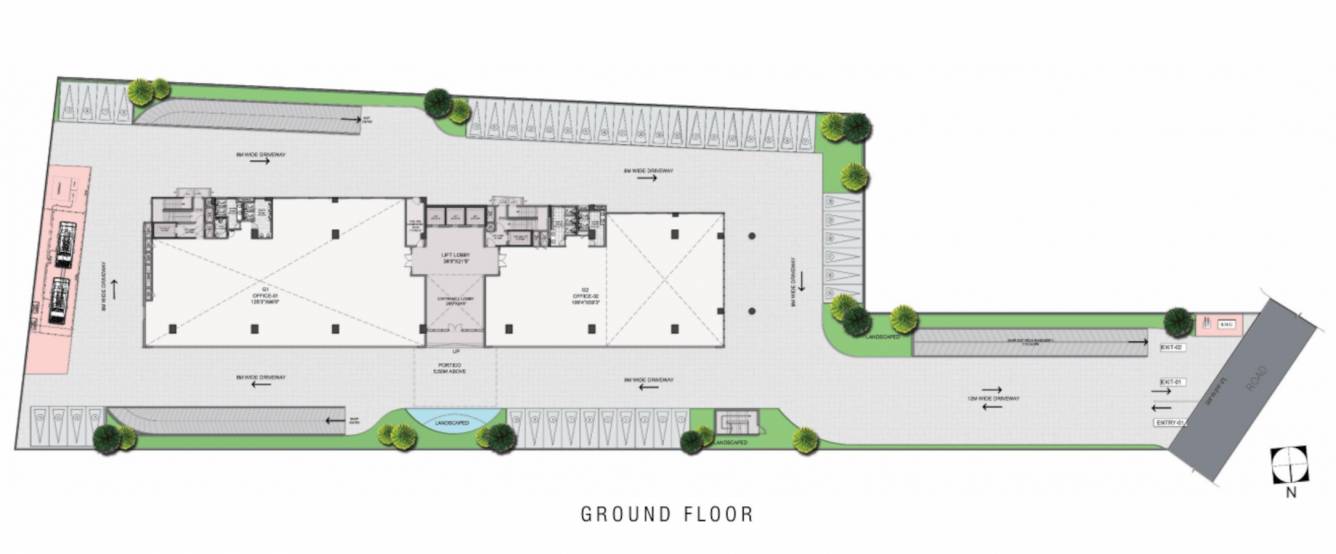  rohan tech Rohan Tech Ground Floor Cluster Plan
