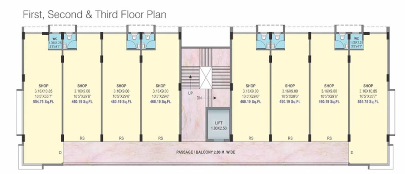  florence Florence Cluster Plan from 1st to 3rd Floor