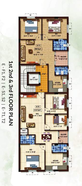  grace and mercy Mercy Cluster Plan from 1st to 3rd Floor
