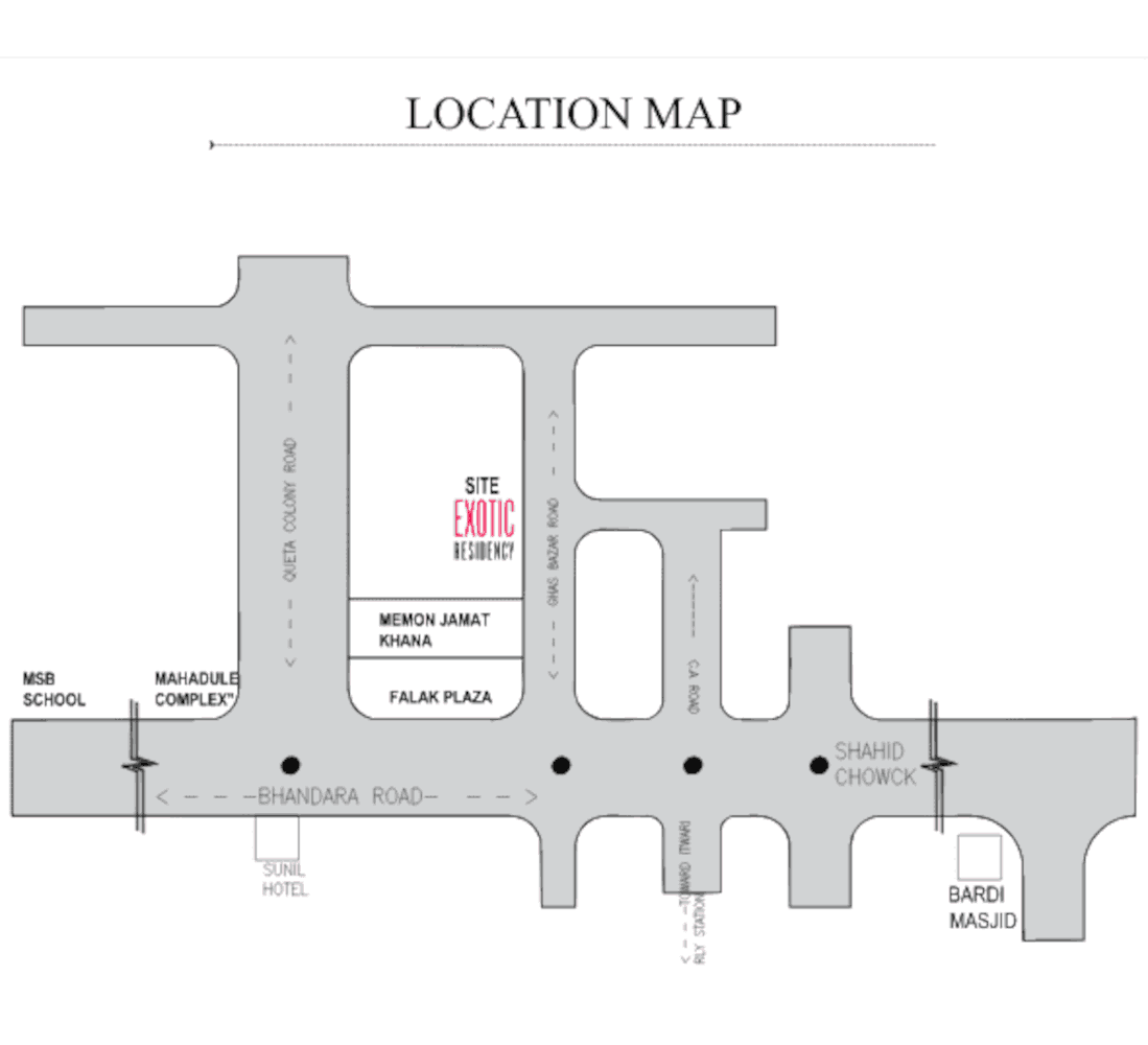 al silmiya exotic residency Location Plan