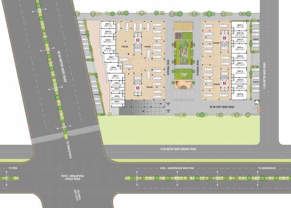  the-sarjak- A+B, C+D Ground Cluster Plan