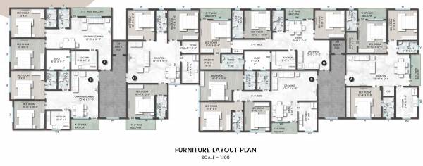  prithvi-enclave Prithvi Enclave Cluster Plan from 1st to 4th Floor