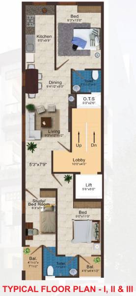  homes-apartment Varu homes Apartment Typical Cluster Plan