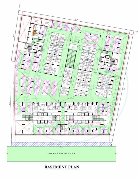  amazia Block A A,B,C & D Basement Floor Cluster Plan
