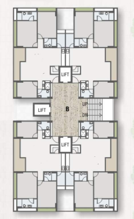  the avante  Block  B Typical Cluster Plan