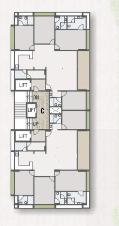 the avante  Block  C Typical Cluster Plan
